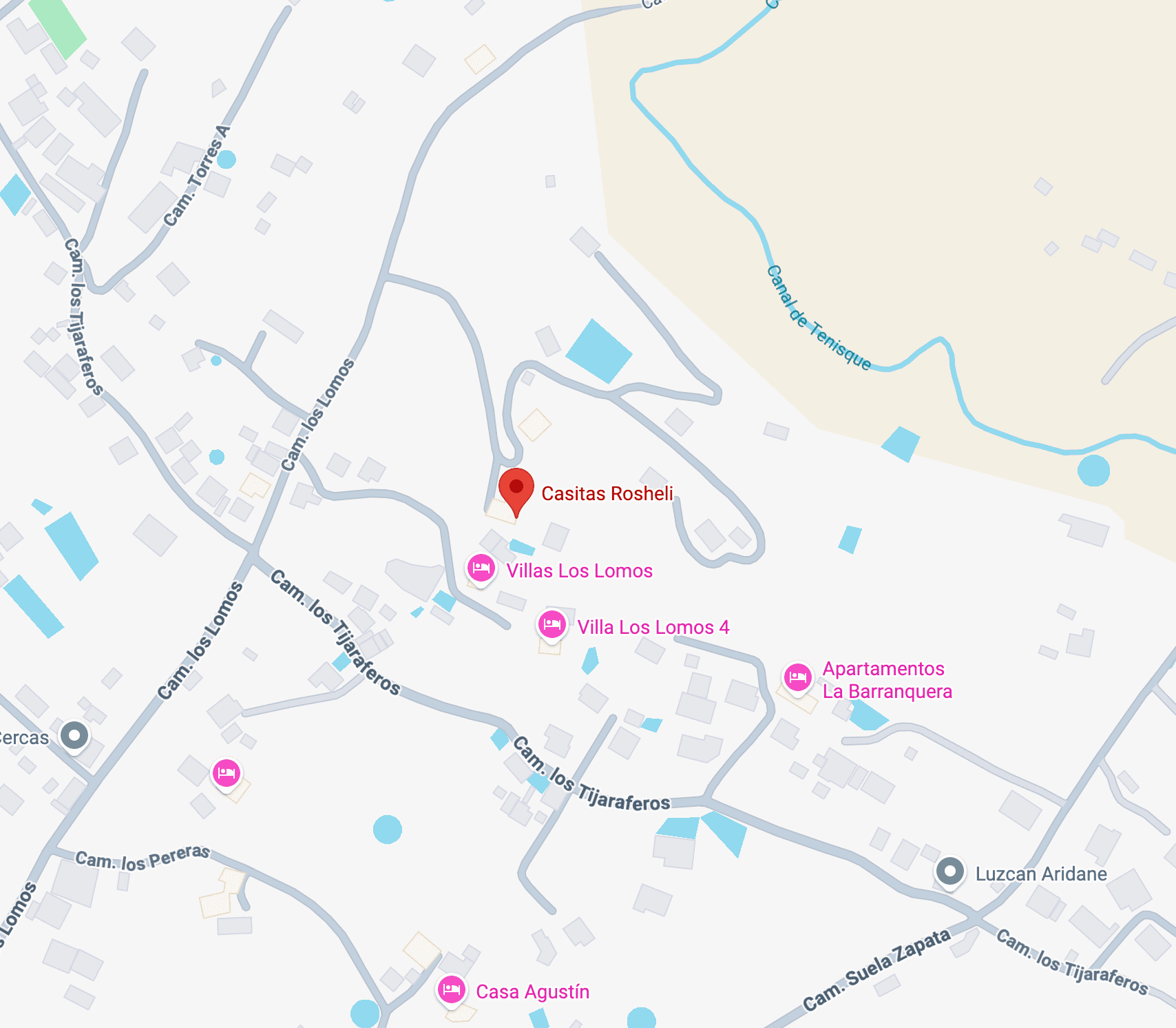 Mapa de ubicación - Casitas Rosheli