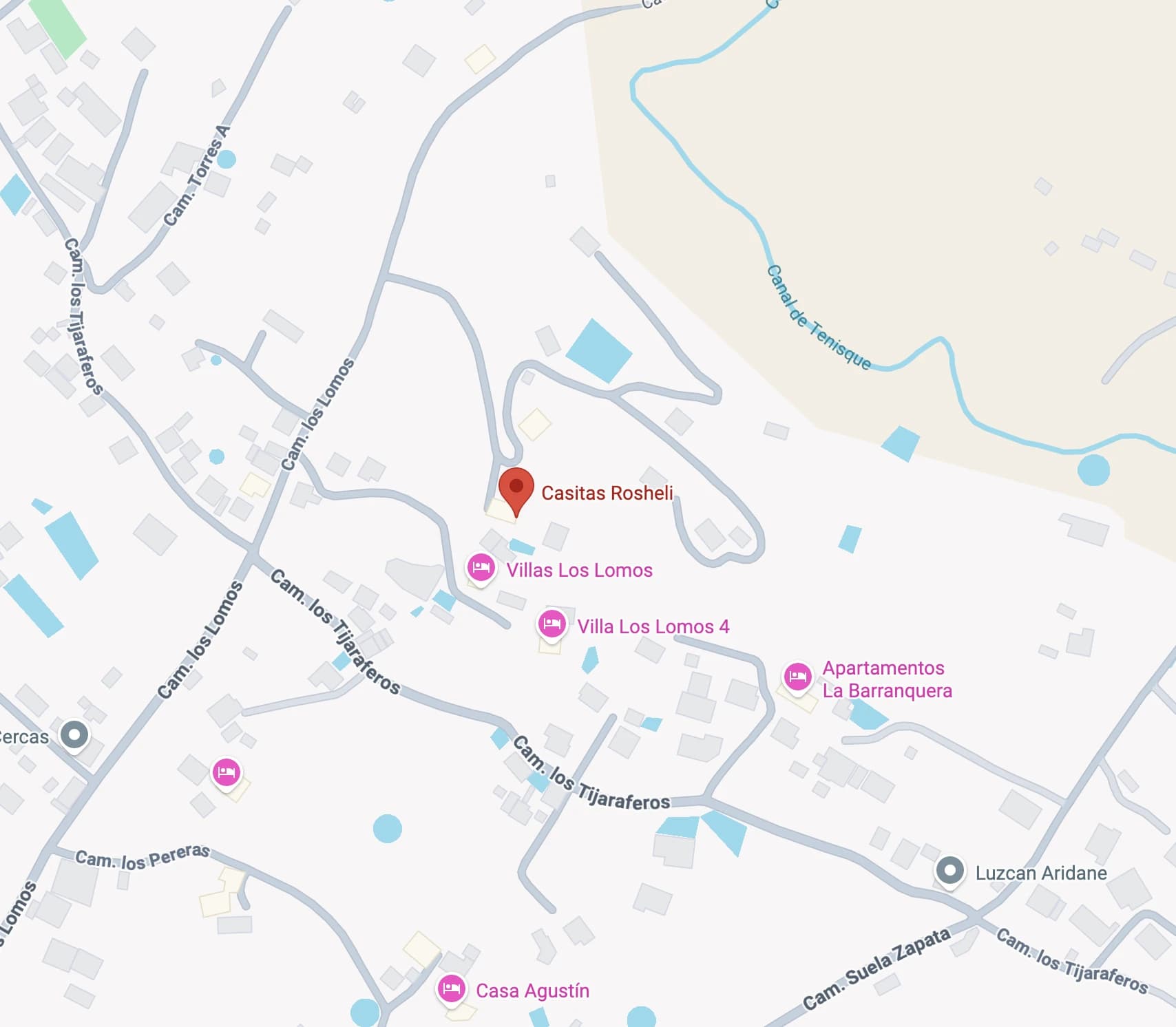 Mapa de ubicación - Casitas Rosheli